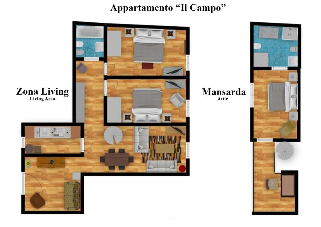 Appartamento Il Campo シエーナ エクステリア 写真